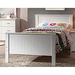 Bungalow White Finish Twin size Bed