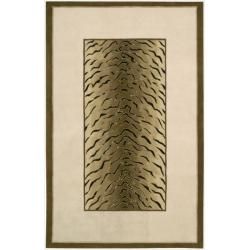 Nourison Brown Tiger motif Hand tufted Dimensions Rug (36 X 56)