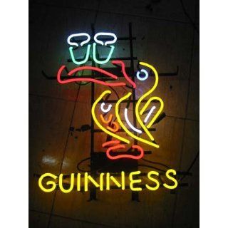 Guinness Beer Real Glass Tube Neon Sign17" X 13"   Table Lamps  