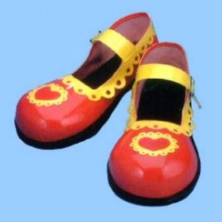 HMS Deluxe Vinyl Mary Jane Clown Shoes   Pink M Clothing