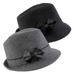 Hailey Jeans Co Womens Bow Accent Fedora