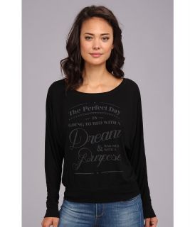 Delivering Happiness The Perfect Day Top Womens Long Sleeve Pullover (Black)