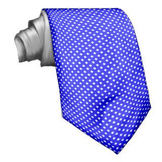 Blue and White Criss Cross Pattern Neck Ties