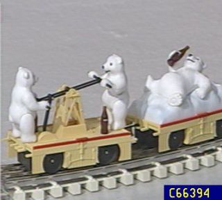 Coca Cola Polar Bears Handcar Train Set —