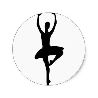 prima ballerina icon round stickers