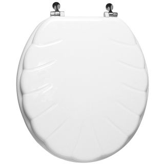 Trimmer Engraved Shell Design Wood Toilet Seat