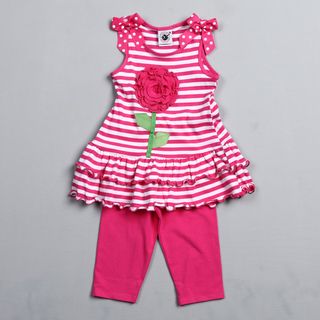 Good Lad Toddler Girl's Striped Tunic and Leggings Set Good Lad Girls' Sets