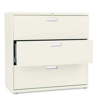 Hon 600 Series 42 inch wide Three drawer Metal Lateral File Cabinet