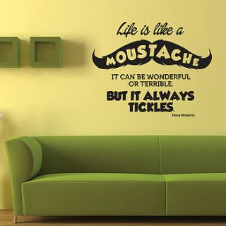 life is like a moustache by the binary box