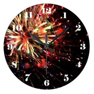 Fireworks _ all numbers wall clocks