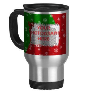 Personalized Bright and Cheerful Christmas Photo Coffee Mugs