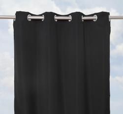 Sunbrella Bay View Black 96 inch Outdoor Curtain Panel