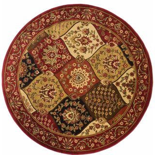 Victorian Panel Red Area Rug (5 3 Round)