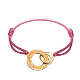 bride's gold plated intertwined bracelet by merci maman