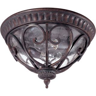 Corniche 2 light Burlwood Flush Mount