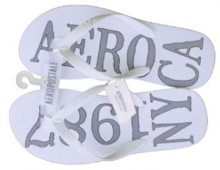 Aeropostale Mens White Printed Sandals Size M Shoes