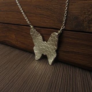 silver butterfly pendant by joanne tinley jewellery