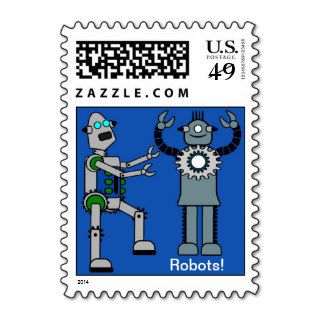 Robot Postage Delivery Fun, cute science fiction