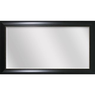 Style Selections 46 in x 26 in Black Rectangle Framed Wall Mirror