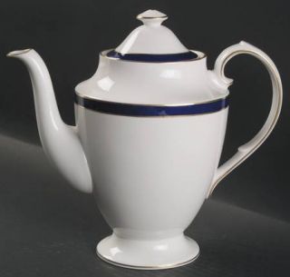 Spode Consul Cobalt Coffee Pot & Lid, Fine China Dinnerware   Regiment/Royal, Co