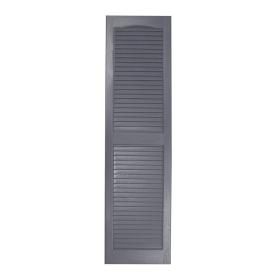 Severe Weather 2 Pack Granite Louvered Vinyl Exterior Shutters (Common 55 in x 15 in; Actual 54.5 in x 14.5 in)