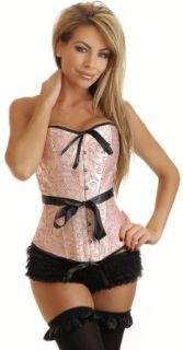 Daisy Corsets Strapless Ribbon Belted Corset 2X Pink Clothing