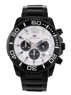 Mens Baltic Chronograph White Dial Watch by SEAPRO