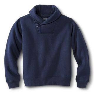 French Toast Boys School Uniform Shawl Collar Pullover Sweater   Navy 12