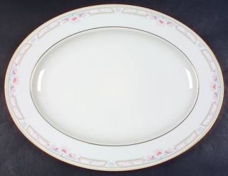 Lenox China Bellaire (Newer) 16 Oval Serving Platter, Fine China Dinnerware   M