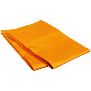 Home City Inc Microfiber Wrinkle resistant Solid Plain Weave Pillowcases (set Of 2) Orange Size King