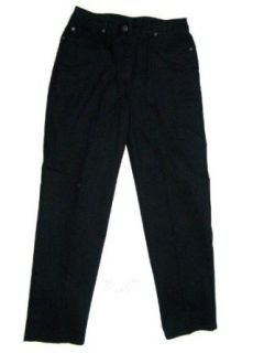 Ruby Rd Key Item Petite Button Fly Side Elastic Tapered Leg Jeans Black 6P