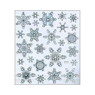 Bulk Buy Tattoo King Multi Colored Stickers Silver & White Snowflakes (6 Pack)