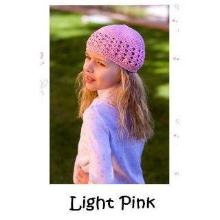 Girls "My Little Noggin" light pink crochet beanie kufi hat for baby & toddler Clothing