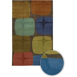 Hand tufted Contemporary Mandara Collection Multicolored Rug (5 X 76)