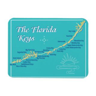 Florida Keys Map Flexible Magnet