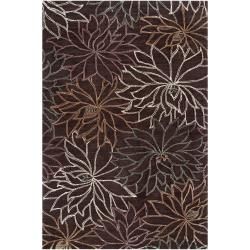 Hand tufted Ameila Brown Floral Polyester Rug (8 X 11)