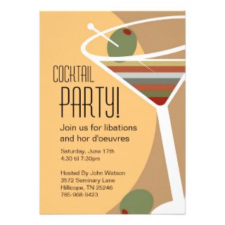 Martini Cocktail Party Invitations