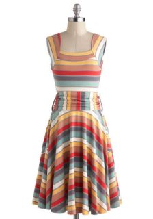 Guest of Honor Dress in Stripes  Mod Retro Vintage Dresses