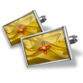 Cufflinks New Mexico 3D Flag region America (USA)   Neonblond NEONBLOND Jewelry
