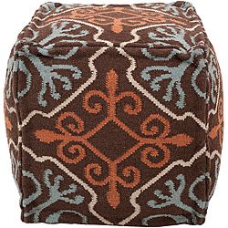 Decorative Antique Brown Pouf