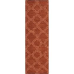 Hand crafted Brown Mantra Wool Rug (26 X 8)