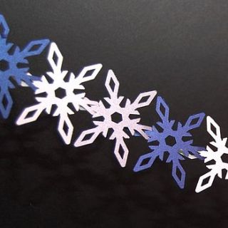 paper snowflake garland by love those prints