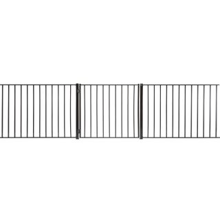 Merchants Metals Black Galvanized Steel Fence Gate (Common 36 in x 42 in; Actual 32 in x 38 in)