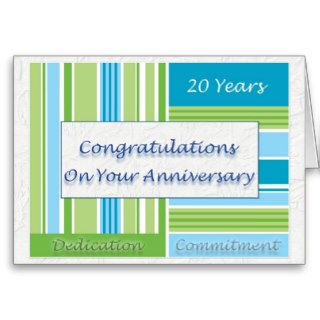 Employee 20th Anniversary Greeting Card