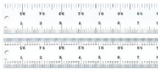 Starrett C404R 48 Heavy Spring Tempered Steel Rule With Inch Graduations, 4R Style Graduations, 48" Length 1 1/2" Width, 1/10" Thicknes Construction Rulers