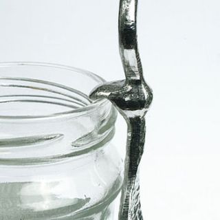 heart jam jar pewter spoon by glover & smith
