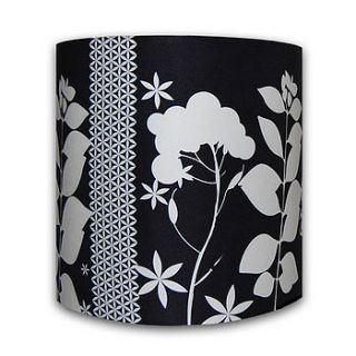 silk satin flora print lampshade by nadia sheltawy