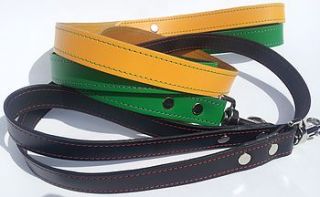 luxury leather dog lead by artisan satchels