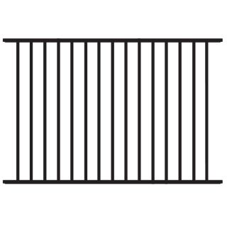 FREEDOM Black Aluminum Fence Panel (Common 48 in x 72 in; Actual 47 in x 72.81 in)