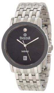 Swistar Men's 421 15M Bk Precision Quartz Dress Watch Watches